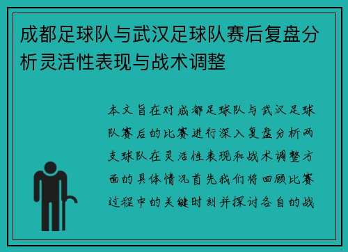 成都足球队与武汉足球队赛后复盘分析灵活性表现与战术调整